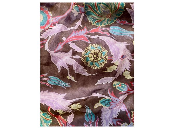Diane Von Furstenberg DvF Oribel Seidenkleid Paradise-Print Braun Pink Blau Grün Lila - Ansicht 8