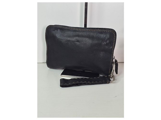 Fendi Zucca Leder Pochette Schwarz - Ansicht 2