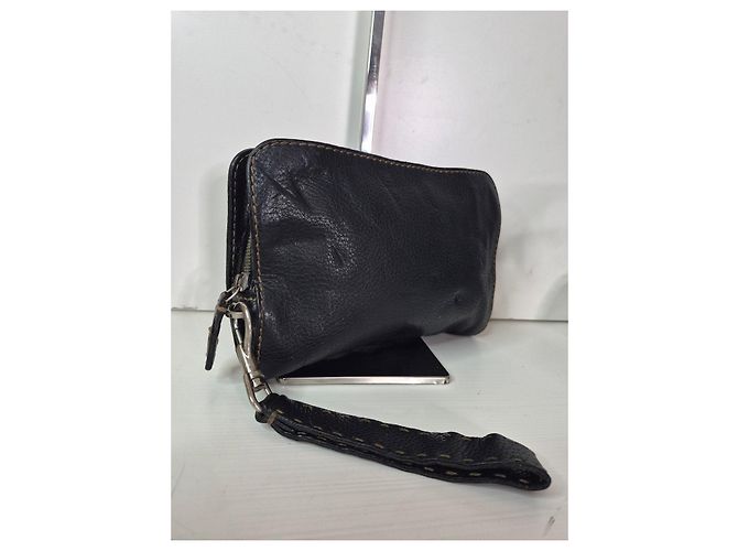 Fendi Zucca Leder Pochette Schwarz - Ansicht 6
