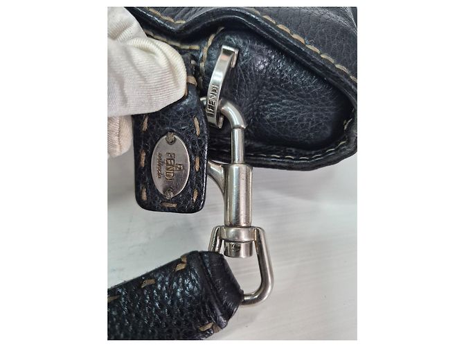 Fendi Zucca Leder Pochette Schwarz - Ansicht 7