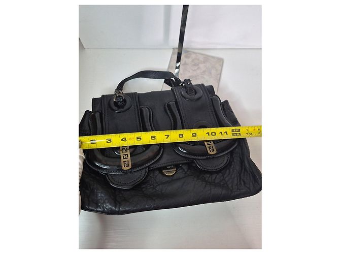 Fendi Borsa Baguette Pelle Nera Nero - vista 10