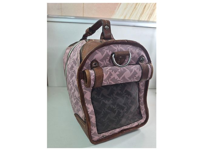 Juicy Couture Sac Boston Rose Monogramme Marron Noir Blanc - vue 2