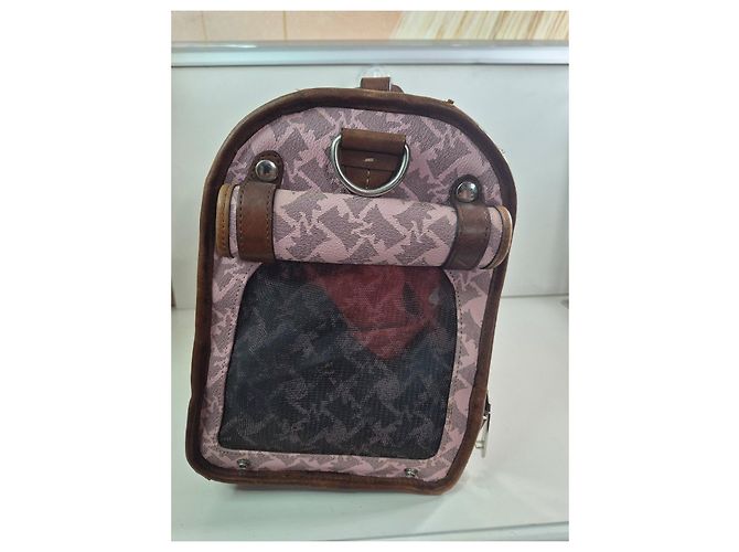Juicy Couture Sac Boston Rose Monogramme Marron Noir Blanc - vue 3