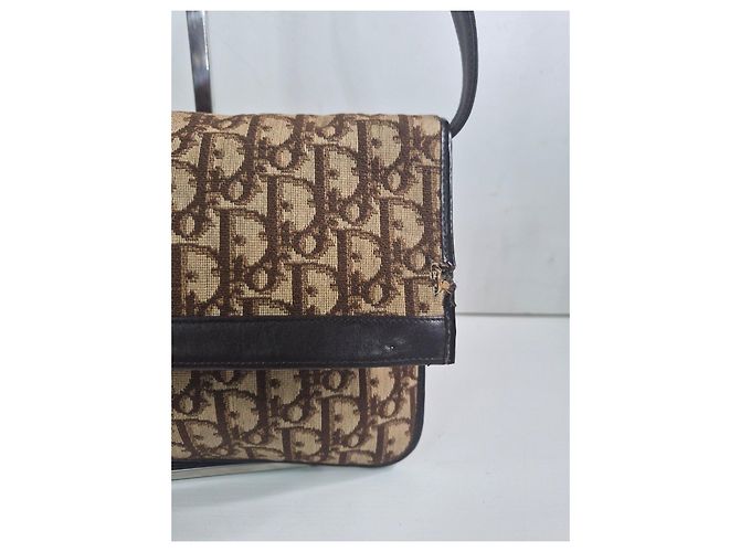 Borsa a tracolla Christian Dior Trotter Monogram Marrone - vista 3