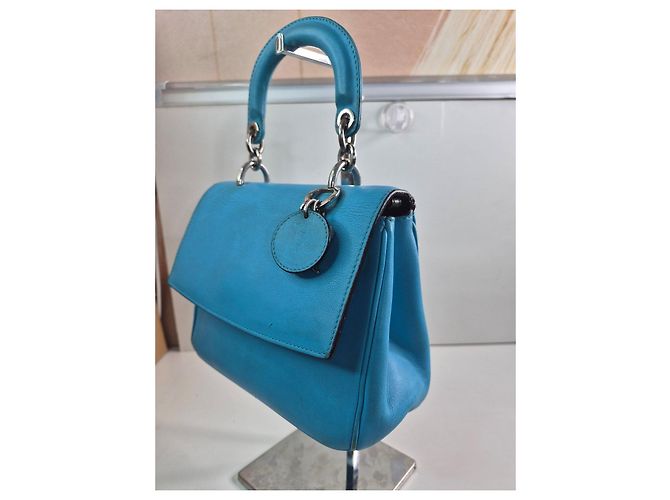 Christian Dior Lady Dior Mini Borsa Blu - vista 4