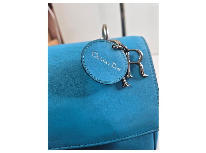 Christian Dior Lady Dior Mini Borsa Blu - vista 7