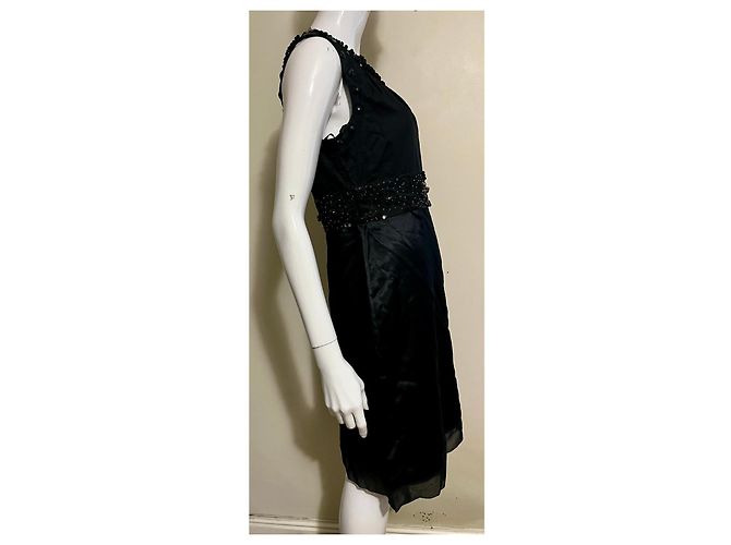 Abito Corto Nero Garnett Diane von Furstenberg Decorato in Seta e Cotone - vista 3