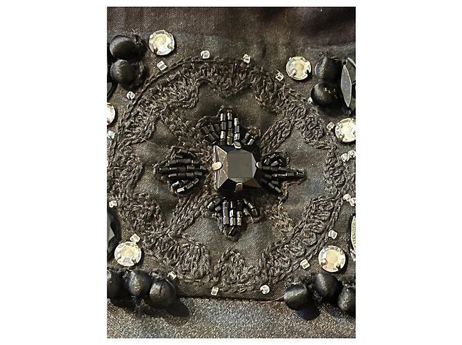 Abito Corto Nero Garnett Diane von Furstenberg Decorato in Seta e Cotone - vista 7