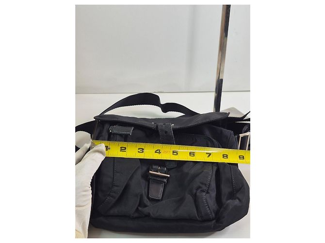 Borsa a tracolla in nylon Tessuto Prada Nero - vista 12