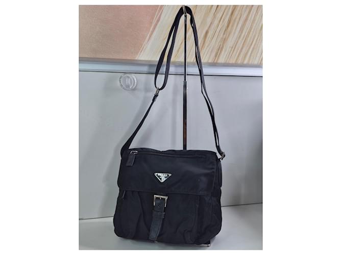 Borsa a tracolla in nylon Tessuto Prada Nero - vista 2