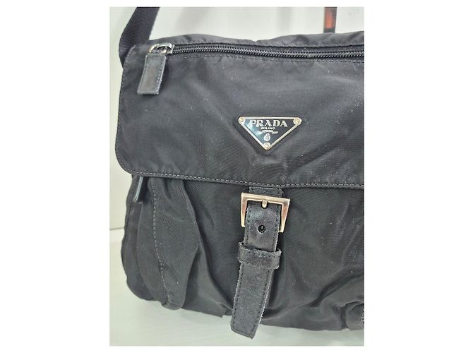 Borsa a tracolla in nylon Tessuto Prada Nero - vista 3