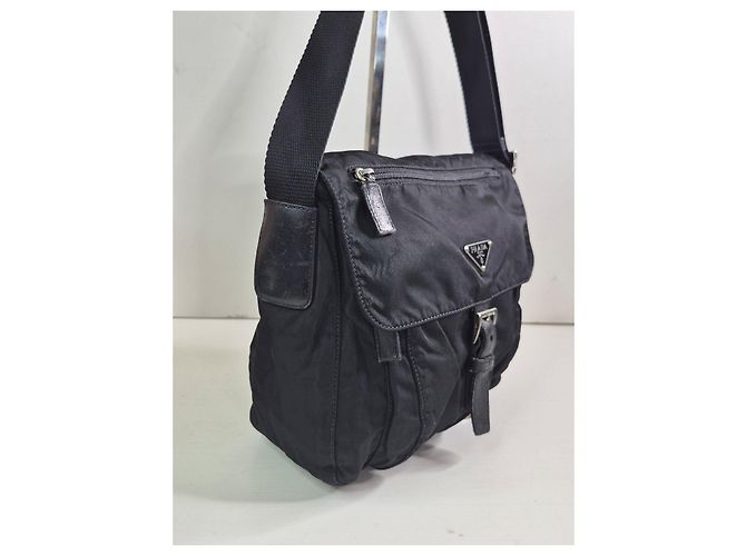 Borsa a tracolla in nylon Tessuto Prada Nero - vista 6