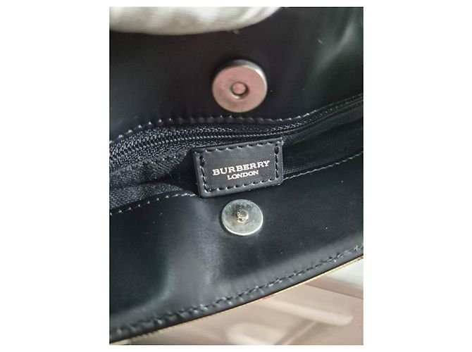 Burberry Haymarket Check Borsa Tote Marrone Nero Beige - vista 5