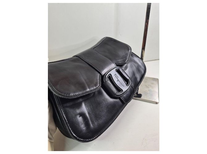 Salvatore Ferragamo Borsa a tracolla Gancini Nero - vista 5
