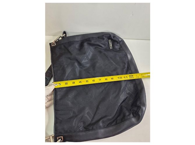 Bottega Veneta Borsa Hobo in pelle e nylon nera Nero - vista 12