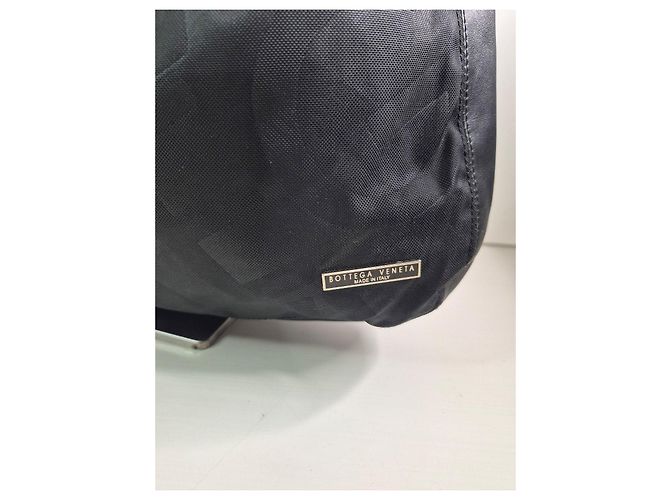 Bottega Veneta Borsa Hobo in pelle e nylon nera Nero - vista 2
