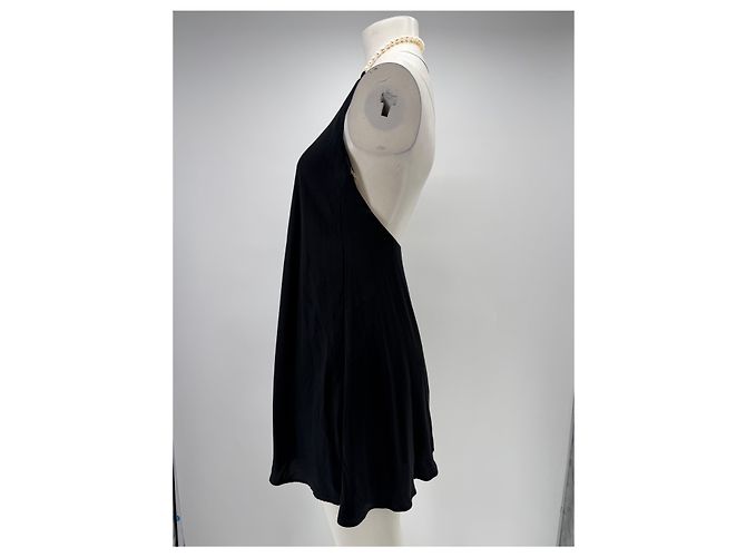 Autre Marque GAALA Schwarzes Seidenkleid mit Perlen - Ansicht 4