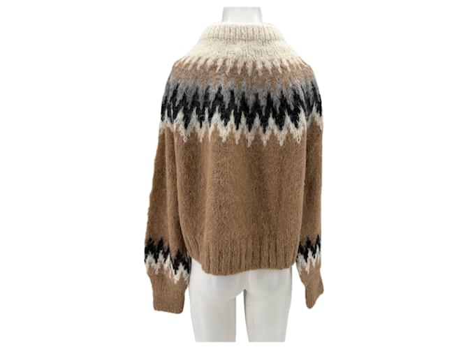 Autre Marque ELEVEN SIX Musterpullover aus Wolle Beige M - Ansicht 2
