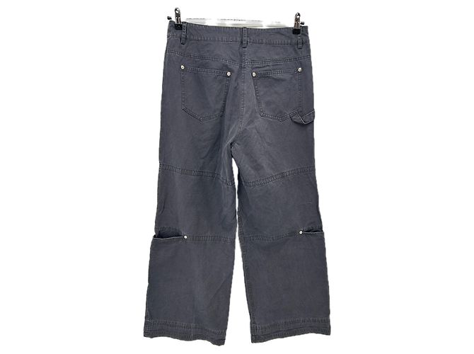 Autre Marque Pantalones cargo grises de algodón talla S - vista 2