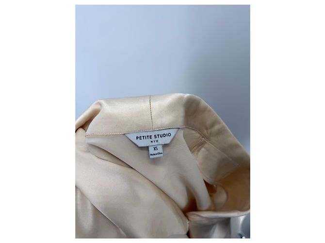 Autre Marque PETITE STUDIO Satinschmirt Creme Beige - Ansicht 5