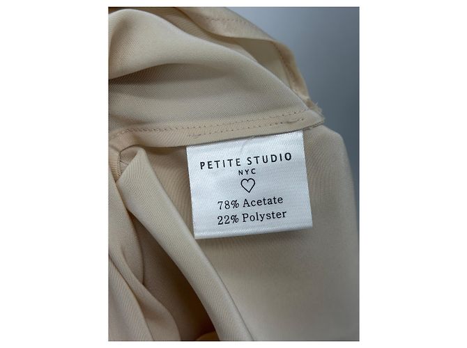 Autre Marque PETITE STUDIO Satinschmirt Creme Beige - Ansicht 6