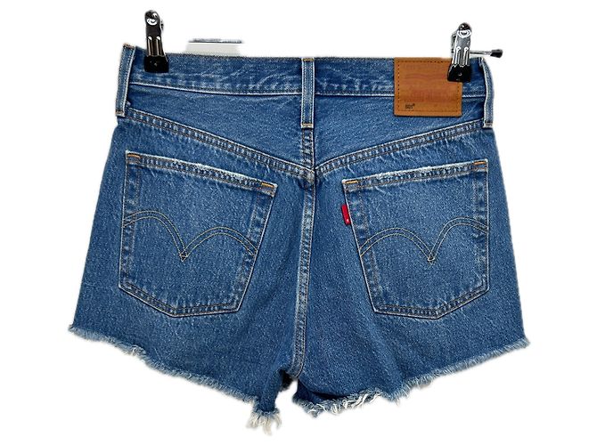 Shorts vaqueros azules Levi's efecto roto W26 - vista 2