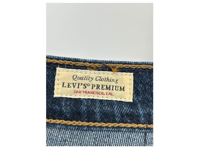 Vaqueros Flare Levi's Azules Talle Alto - vista 3