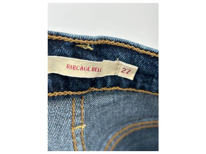 Vaqueros Flare Levi's Azules Talle Alto - vista 5