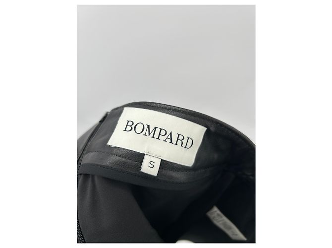 Gonna corta in pelle nera Eric Bompard Nero - vista 3
