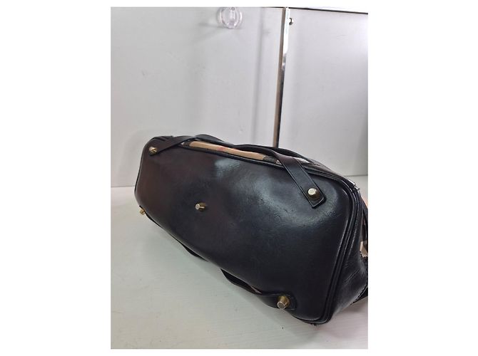 Borsa Tote in Pelle Burberry Haymarket Check Nero Rosa Beige - vista 7