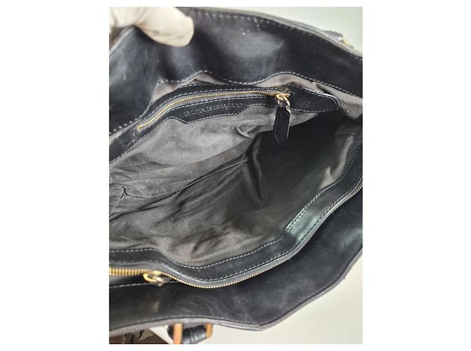 Borsa Tote in Pelle Burberry Haymarket Check Nero Rosa Beige - vista 8
