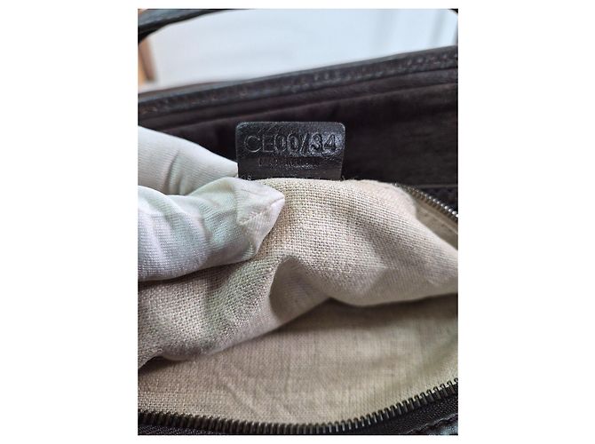 Céline Celine Borsa Tote in Pelle Scamosciata Marrone - vista 10