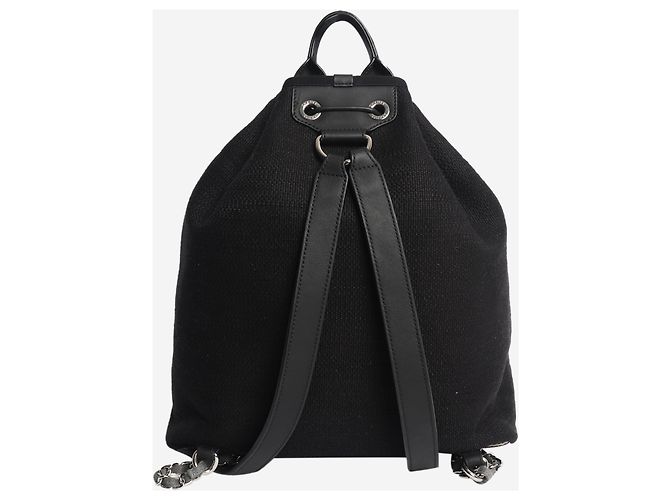 Chanel Black 2018 Rue Cambon canvas backpack - view 2
