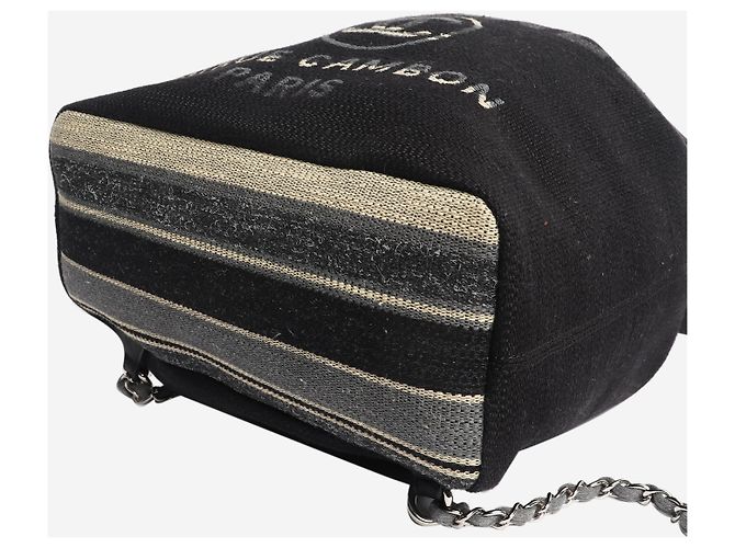 Chanel Black 2018 Rue Cambon canvas backpack - view 5