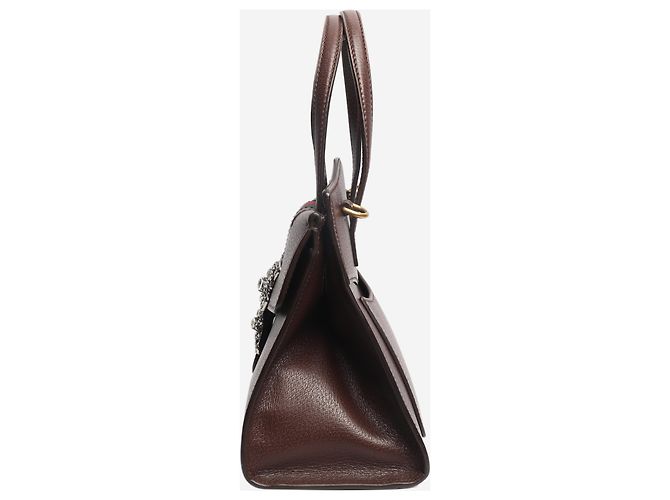 Gucci Borsa Linea Butterfly Totem marrone medium - vista 3