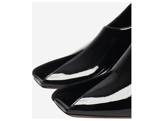 Alaïa Shark Pumps mit Knöchelriemen aus schwarzem Lackleder - Größe EU 40 - Ansicht 4