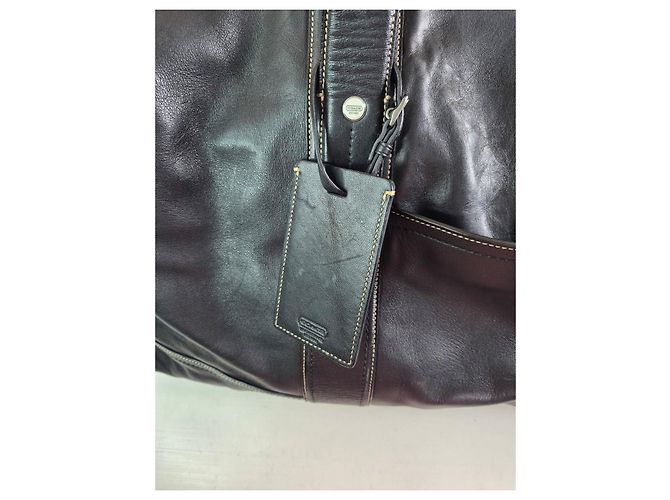 Borsa da viaggio Coach in pelle nera Nero - vista 3