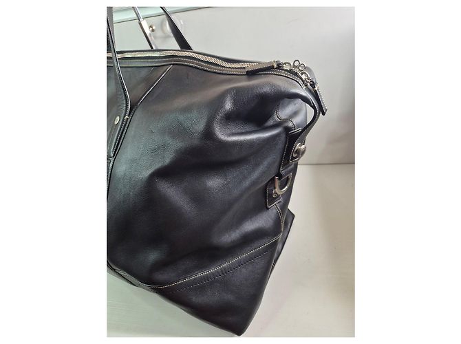 Borsa da viaggio Coach in pelle nera Nero - vista 4