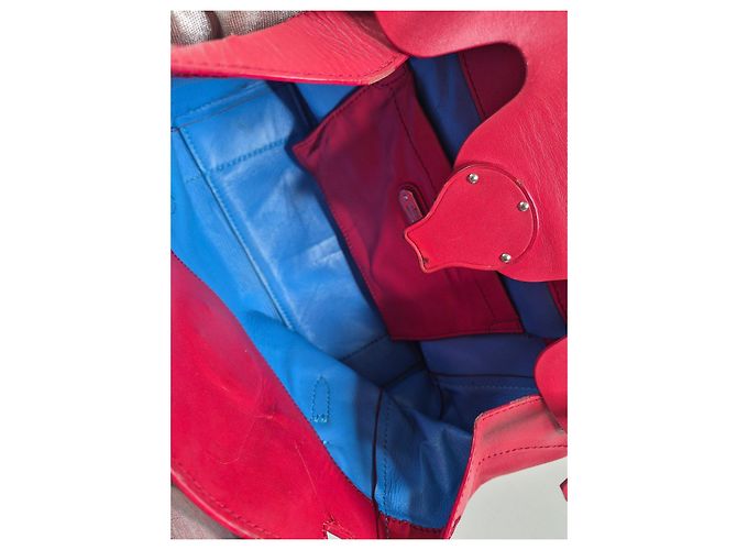 Borsa a tracolla in pelle rossa Ralph Lauren Rosso - vista 10
