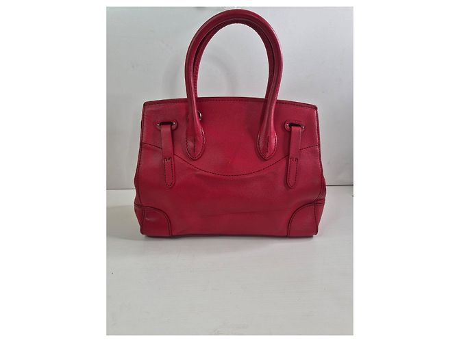 Borsa a tracolla in pelle rossa Ralph Lauren Rosso - vista 3