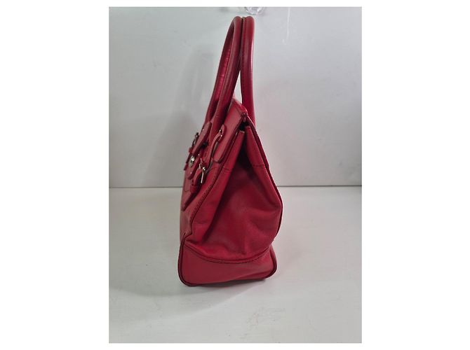 Borsa a tracolla in pelle rossa Ralph Lauren Rosso - vista 4