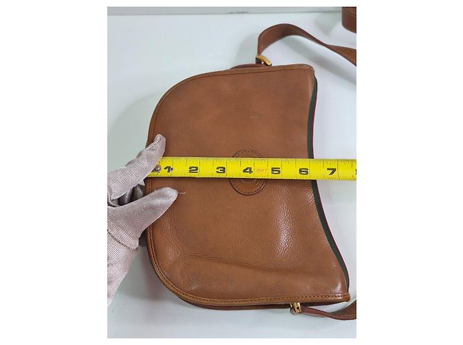 Borsa a tracolla Gucci in pelle marrone - vista 12