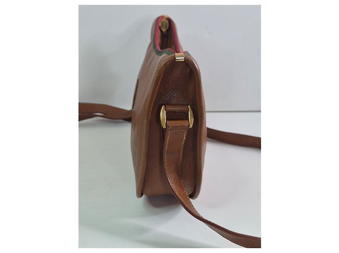 Borsa a tracolla Gucci in pelle marrone - vista 2