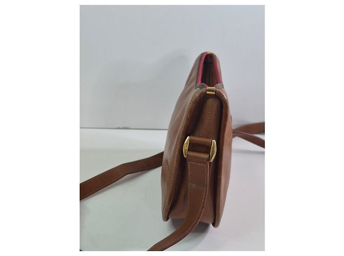 Borsa a tracolla Gucci in pelle marrone - vista 3