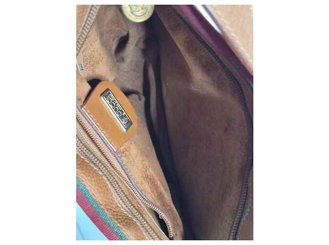 Borsa a tracolla Gucci in pelle marrone - vista 9