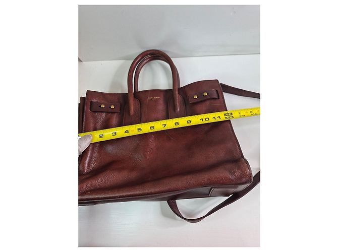 Saint Laurent Sac de Jour Ledertasche Braun - Ansicht 14