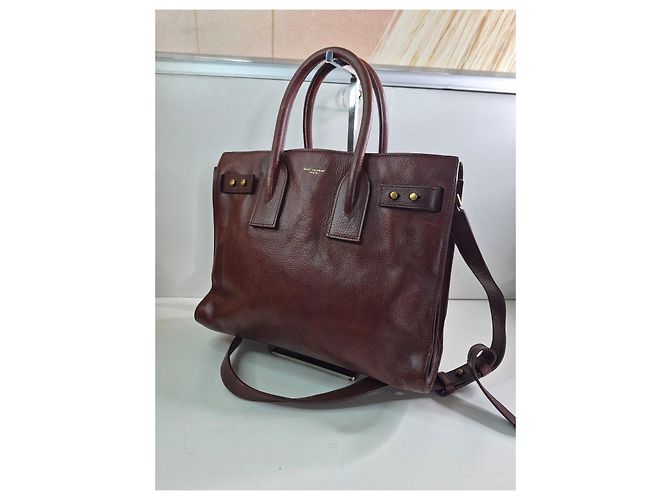Saint Laurent Sac de Jour Ledertasche Braun - Ansicht 2