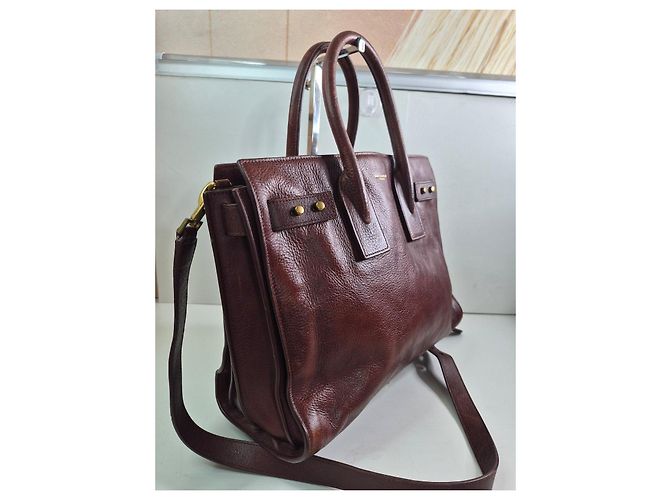 Saint Laurent Sac de Jour Ledertasche Braun - Ansicht 5
