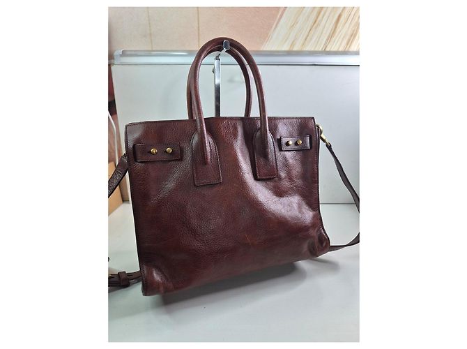 Saint Laurent Sac de Jour Ledertasche Braun - Ansicht 6