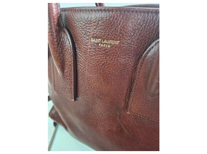 Saint Laurent Sac de Jour Ledertasche Braun - Ansicht 9